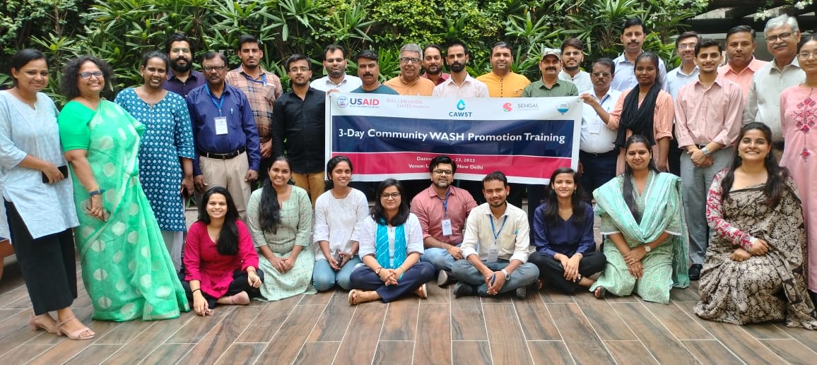 WASH Institute in collaboration with S M Sehgal Foundation, New Delhi and Centre for Affordable Water and Sanitation Technology (CAWST), Canada conducted a 3- days orientation program on Community WASH promotion for the NGOs across the country from 21-23rd June 2023 at New Delhi.
